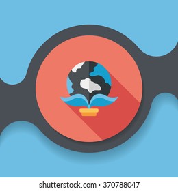 Environmental protection concept flat icon with long shadow,eps10; Protect our environment, protect our planet