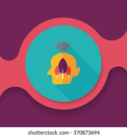 Environmental protection concept flat icon with long shadow,eps10; Protect our forests and ecological plant.