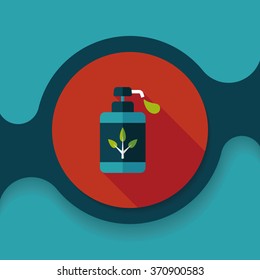 Environmental protection concept flat icon with long shadow,eps10; No chemical additives cleaners.