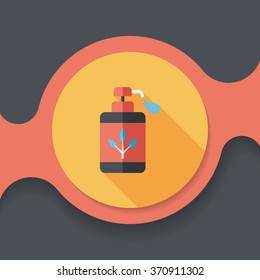 Environmental protection concept flat icon with long shadow,eps10; No chemical additives cleaners.