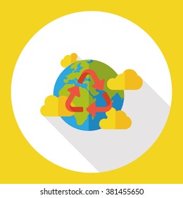 Environmental protection concept flat icon; Protect our earth