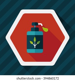 Environmental protection concept flat icon with long shadow,eps10; No chemical additives cleaners.