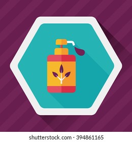 Environmental protection concept flat icon with long shadow,eps10; No chemical additives cleaners.