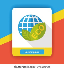 Environmental protection concept flat icon; Protect our earth