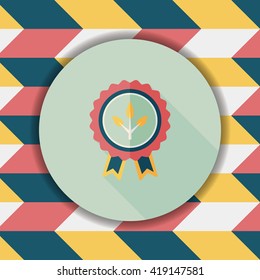 Environmental protection concept flat icon with long shadow,eps10; Environmental Award