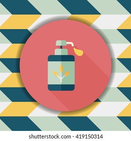 Environmental protection concept flat icon with long shadow,eps10; No chemical additives cleaners.
