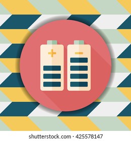 Environmental protection concept flat icon with long shadow,eps10; saving energy