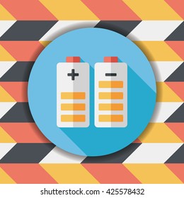 Environmental protection concept flat icon with long shadow,eps10; saving energy