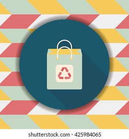 Environmental protection concept flat icon with long shadow,eps10
