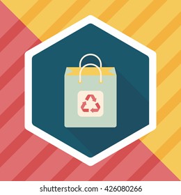 Environmental protection concept flat icon with long shadow,eps10