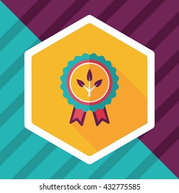 Environmental protection concept flat icon with long shadow,eps10; Environmental Award