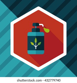 Environmental protection concept flat icon with long shadow,eps10; No chemical additives cleaners.
