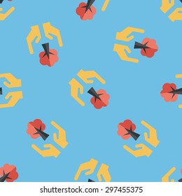 Environmental protection concept flat icon,eps1 seamless pattern background
