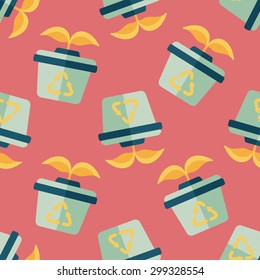 Environmental protection concept flat icon,eps1 seamless pattern background