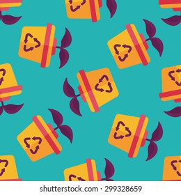 Environmental protection concept flat icon,eps1 seamless pattern background