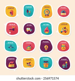 Environmental protection concept flat speech background,eps10