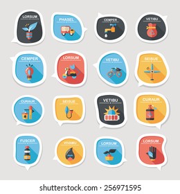 Environmental protection concept flat speech background,eps10
