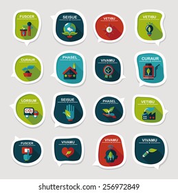 Environmental protection concept flat speech background,eps10