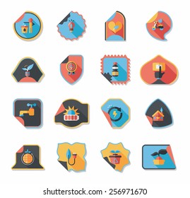 Environmental protection concept flat sticker background,eps10