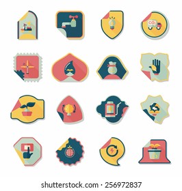 Environmental protection concept flat sticker background,eps10