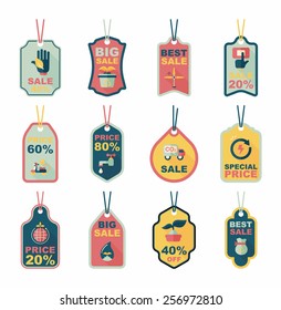 Environmental protection concept flat tag background,eps10