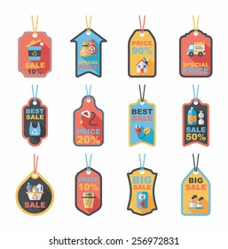Environmental protection concept flat tag background,eps10