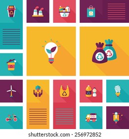 Environmental protection concept flat ui background,eps10