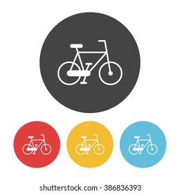 Environmental protection concept green bike icon