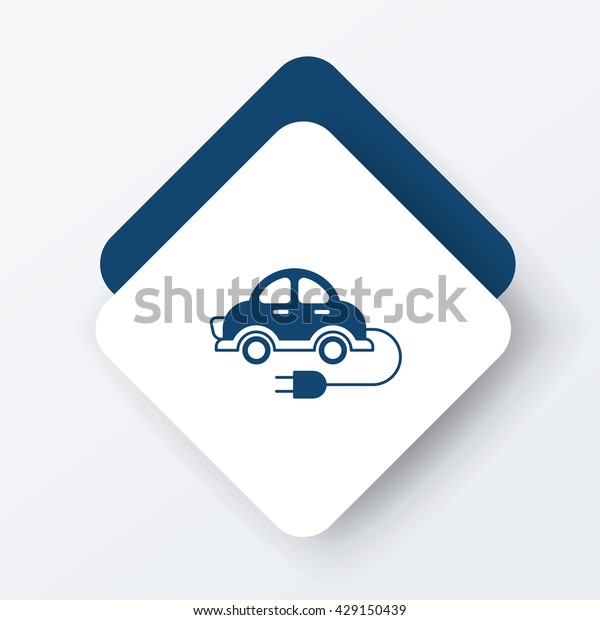 Environmental\
protection concept green car\
icon