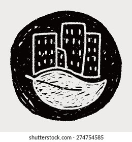 Environmental protection concept; greenhouses; green house; doodle