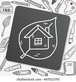 Environmental protection concept; greenhouses; green house; doodle