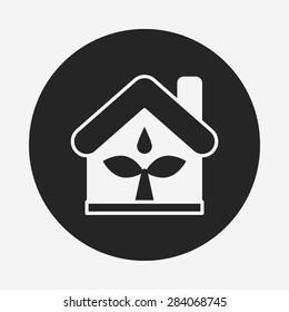 Environmental protection concept greenhouses icon
