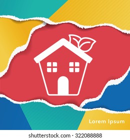 Environmental protection concept greenhouses icon