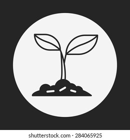 Environmental protection concept; protect forests and ecological plant icon