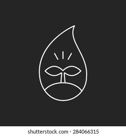 Environmental protection concept; protect forests and ecological plant line icon
