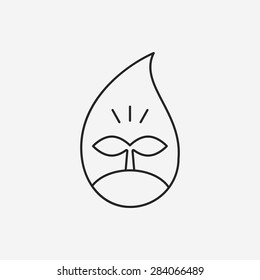 Environmental protection concept; protect forests and ecological plant line icon