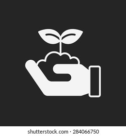Environmental protection concept; protect forests and ecological plant icon