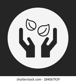 Environmental protection concept; protect forests and ecological plant icon