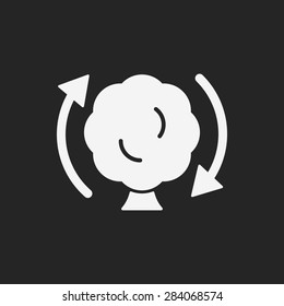 Environmental protection concept; protect forests and ecological plant icon