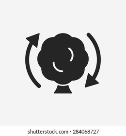 Environmental protection concept; protect forests and ecological plant icon