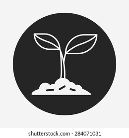 Environmental protection concept; protect forests and ecological plant icon