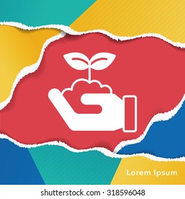 Environmental protection concept; protect forests and ecological plant icon