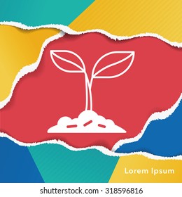 Environmental protection concept; protect forests and ecological plant icon