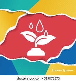 Environmental protection concept; protect forests and ecological plant icon