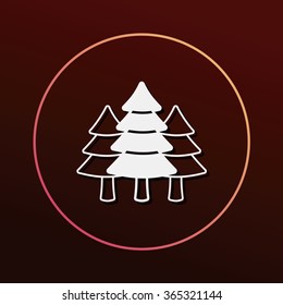 Environmental protection concept; protect forests and ecological plant icon