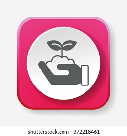 Environmental protection concept; protect forests and ecological plant icon