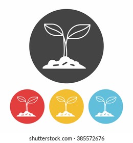 Environmental protection concept; protect forests and ecological plant icon