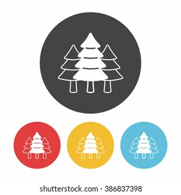 Environmental protection concept; protect forests and ecological plant icon