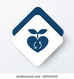 Environmental protection concept; protect forests and ecological plant icon