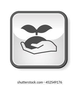 Environmental protection concept; protect forests and ecological plant icon